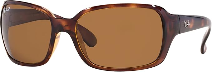 Ray-Ban RB4068 Gafas de sol cuadradas+paquete de accesorios Vision Group, Habana/Marrón Cristal Polarizado (642/57)